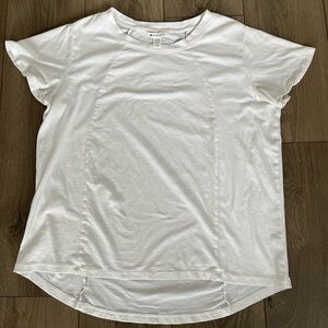 Athleta Skyway Flutter Sleeve Oversized White T-Shirt